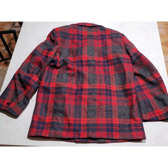 VTG Pendleton Wool Jacket Made In USA Plaid Large Over Coat Quilted Lining EUC - Picture 2 of 14